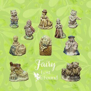 Vintage Wade Red Rose Tea Whimsies Collection Nursery Rhyme Figurines